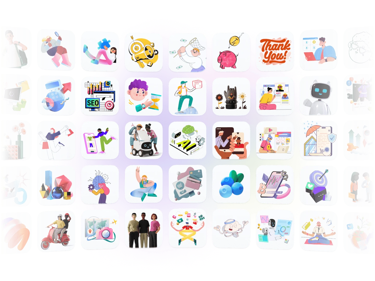 We drew thousands of illustrations and icons